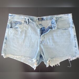 EUC Polo Ralph Lauren Sophia Cut Off Jean Shorts - Blue, Size 34